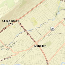 Dunellen Street Map