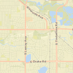 1121-1199 South Timberline Road, Fort Collins, CO Street Map