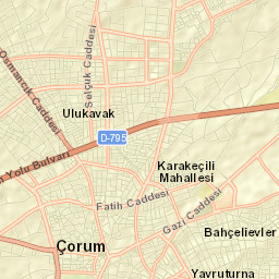 Çorum Street Map
