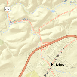 Kutztown Street Map