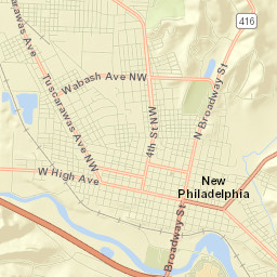 New Philadelphia Street Map