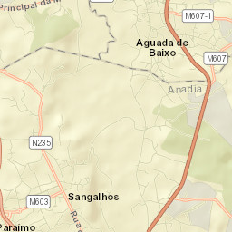 Sangalhos Street Map
