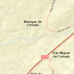 Mesegar de Corneja Street Map