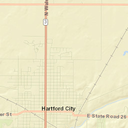 Hartford City Street Map
