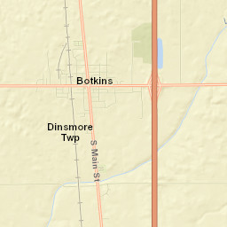 Botkins Street Map