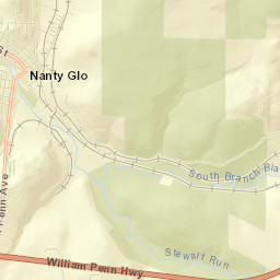 Nanty Glo Street Map