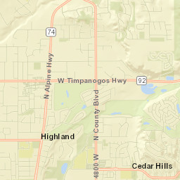 Cedar Hills Street Map