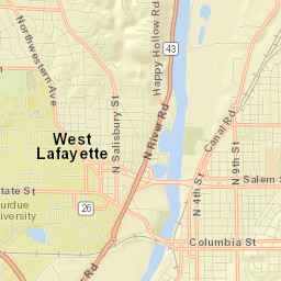 West Lafayette Street Map