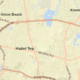 Union Beach Street Map