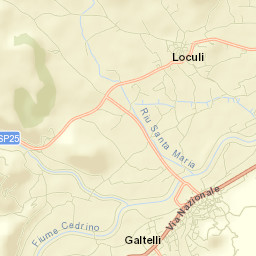 Galtellì Street Map