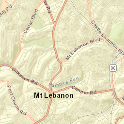 Mount Lebanon Street Map