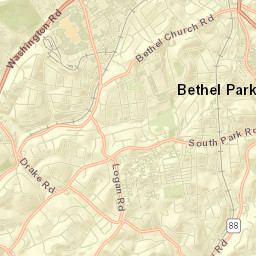 1911-2001 Washington Road, Upper St. Clair Street Map