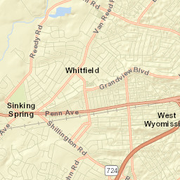 Sinking Spring Street Map