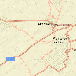 Arnesano Street Map