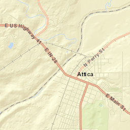 Attica Street Map