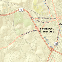 Southwest Greensburg Street Map