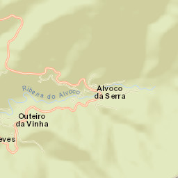 Alvoco da Serra Street Map