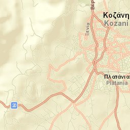 Kozáni Street Map
