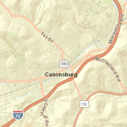 Canonsburg Street Map