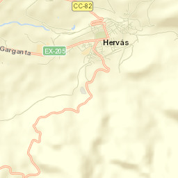 Hervás Street Map