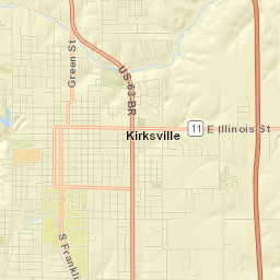 Kirksville Street Map