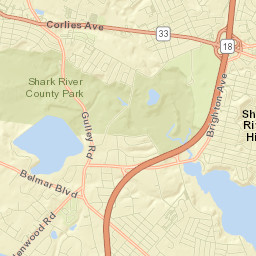 Shark River Hills Street Map