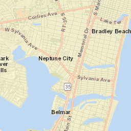 Bradley Beach Street Map