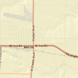 Akron Street Map
