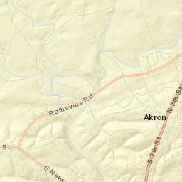 Akron Street Map