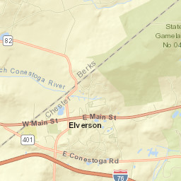 Elverson Street Map