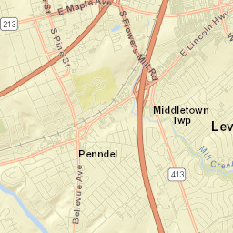 Langhorne Manor Street Map