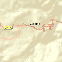 Zucaina Street Map