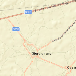 Giurdignano Street Map