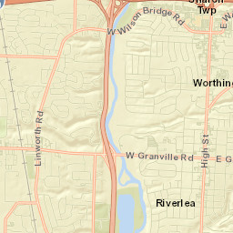 Worthington Street Map