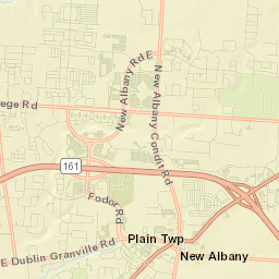 6348-6366 Central College Road, New Albany Street Map