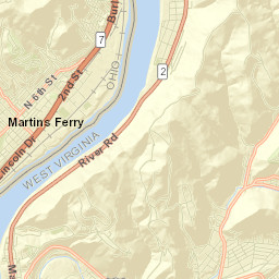 Martins Ferry Street Map