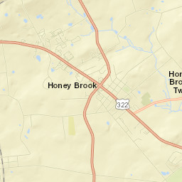 Honey Brook Street Map