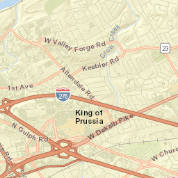 King of Prussia Street Map