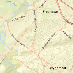 Flourtown Street Map