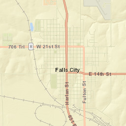 Falls City Street Map