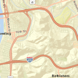 Wheeling Street Map