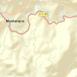Montanejos Street Map