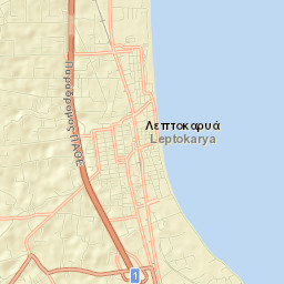 Leptokaryá Street Map
