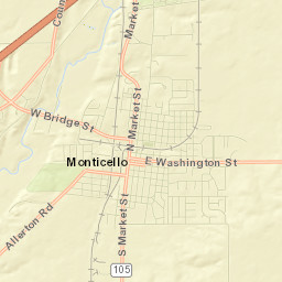 Monticello Street Map