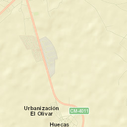 Huecas Street Map