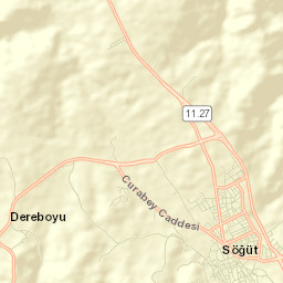 Söğüt İlçesi Street Map