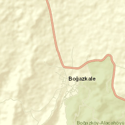 Boğazkale İlçesi Street Map