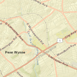 Penn Wynne Street Map