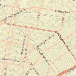 Philadelphia County Street Map