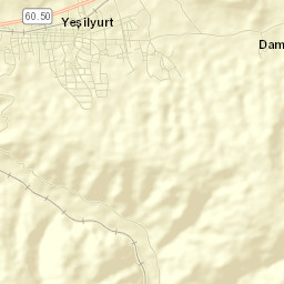 Yeşilyurt İlçesi Street Map